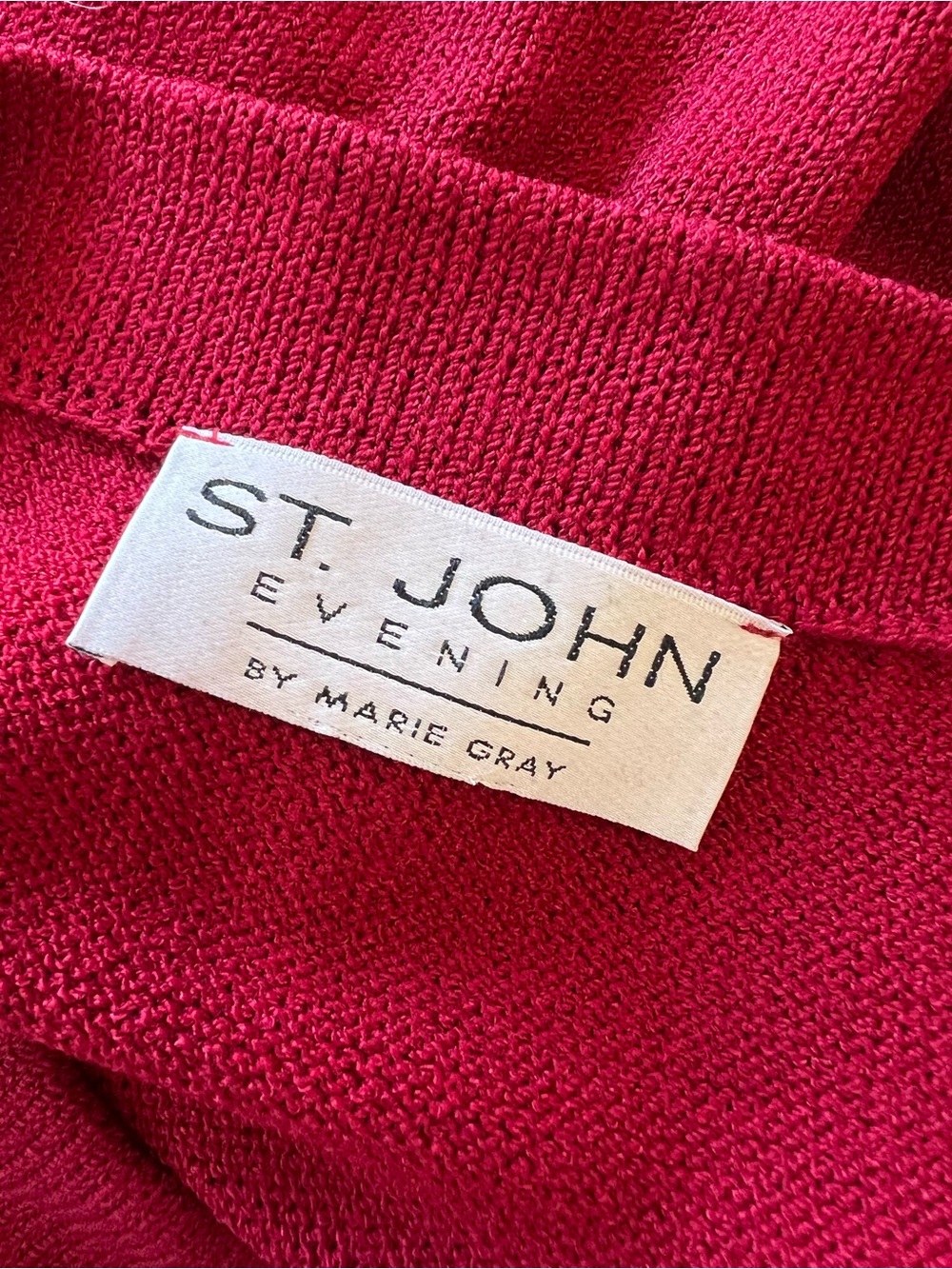 NWT St.John Red Knit maxi skirt size 6